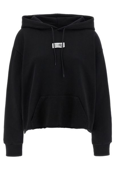 MM6 Maison Margiela Drawstring Raw-Hem Hoodie
