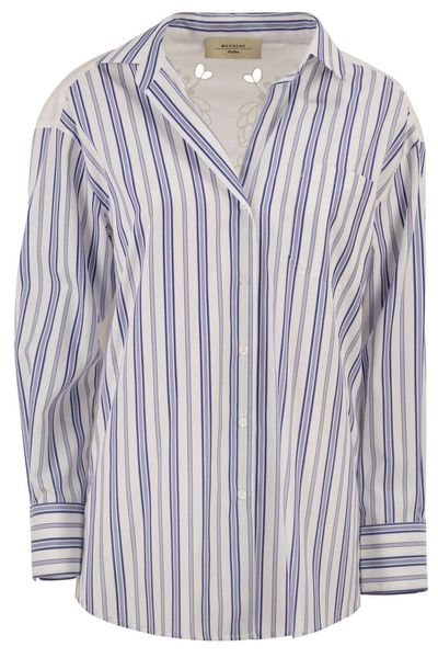 Weekend Max Mara Wkdtessile Striped Lace Shirt