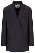 Fendi Pinstriped Button-Up Blazer