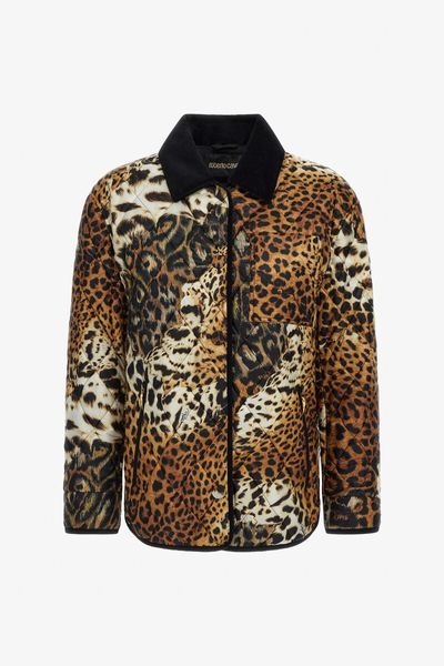 Roberto Cavalli Leopard Printed Jacket