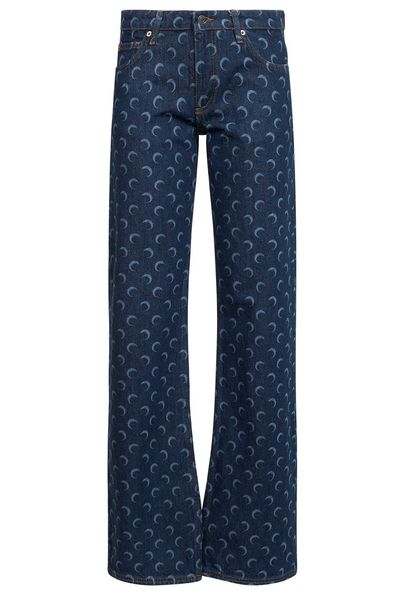 Marine Serre Moon Print Bootcut Jeans