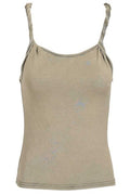 Diesel Logo Embroidered Ribbed Tank Top