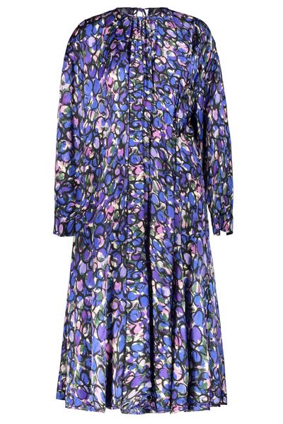 Balenciaga All-Over Patterned Long-Sleeved Dress
