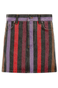 Versace Striped Denim Mini Skirt