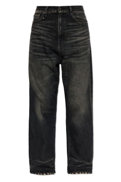 R13 Faded Wide-Leg Jeans