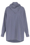 AMI Long Sleeved Striped Bandana Blouse