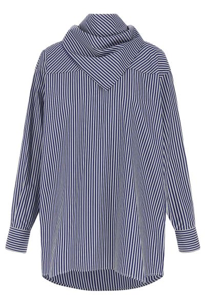 AMI Long Sleeved Striped Bandana Blouse