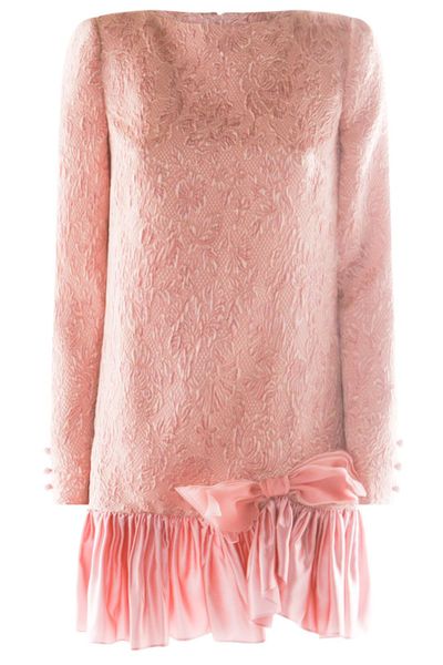 Valentino Bow Detailed Ruffled Mini Dress