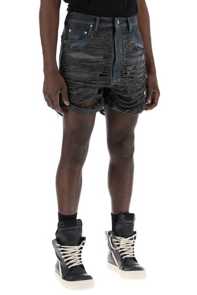 Rick Owens DRKSHDW Geth Cut-Off Distressed Shorts
