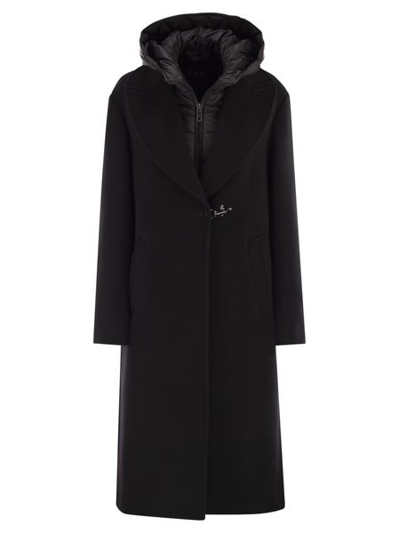 Fay Double Front Hooded Coat