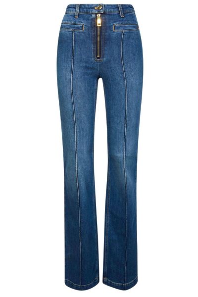 Elisabetta Franchi Zip Boot-Cut Jeans