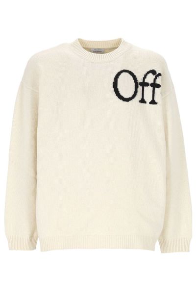 Off-White Logo Detailed Crewneck Jumper