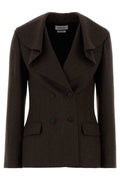 Alexander McQueen Waterfall Collar Double-Breasted Jacket