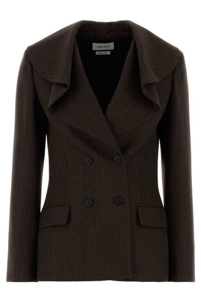Alexander McQueen Waterfall Collar Double-Breasted Jacket