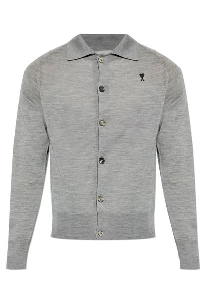 AMI De Coeur Shirt Collar Cardigan