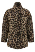 Alberto Biani Animalier Oversized Caban Coat