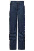 ROTATE Wide-Leg Buttoned Jeans