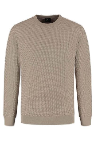 Brioni Textured Crew-Neck Knitted Sweater