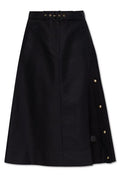 Moncler Logo Patch A-Line Midi Skirt