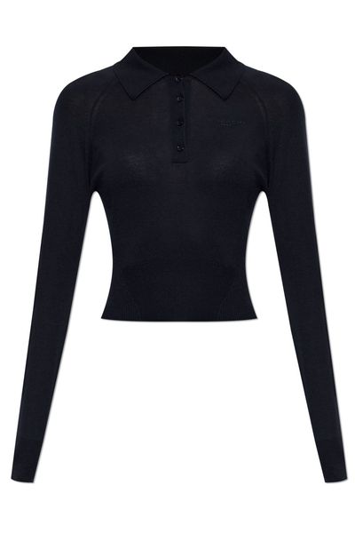 Givenchy Fitted Long-Sleeve Polo Top