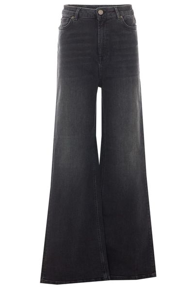 TWINSET High Waist Wide-Leg Jeans