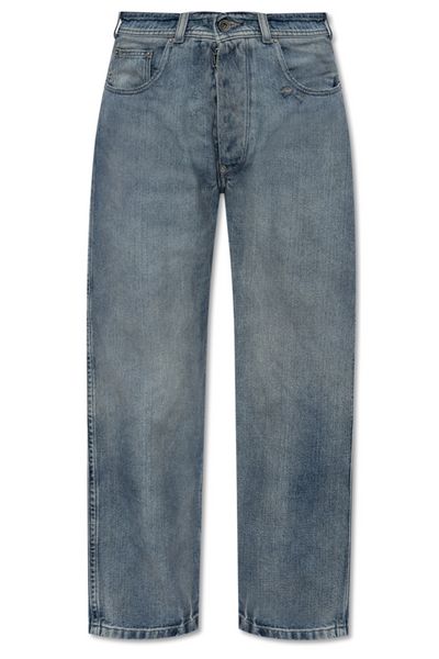 Maison Margiela High-Waist Distressed Jeans
