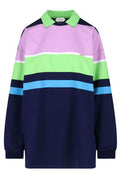 Versace Striped Knitted Polo Jumper