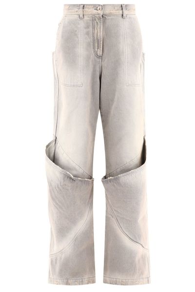 The Attico High-Waist Distressed Effect Jeans