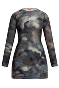 Diesel D-Uplo Printed Embellished Mini Dress