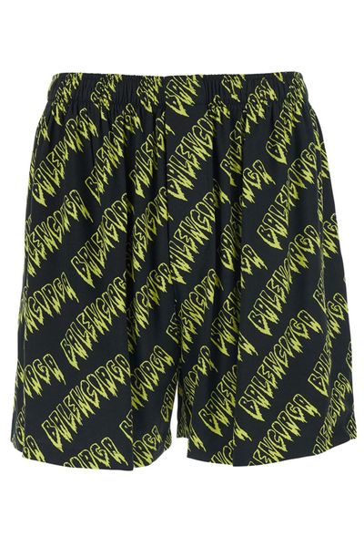 Balenciaga Logo Detailed Elastic-Waist Shorts