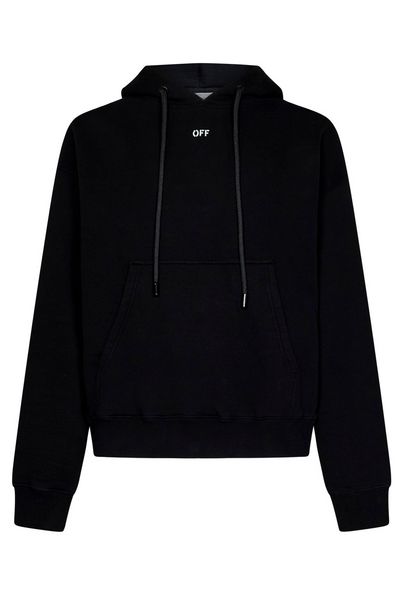 Off-White Logo Printed Drawstring Hoodie