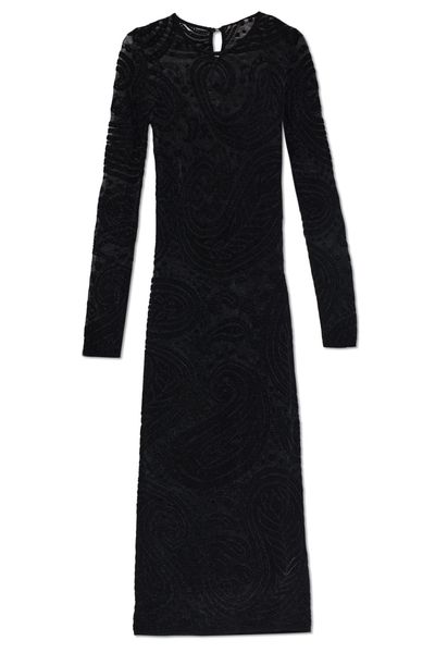 Etro Sheer Paisley Maxi Dress