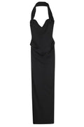 Magda Butrym Draped Halter Maxi Dress