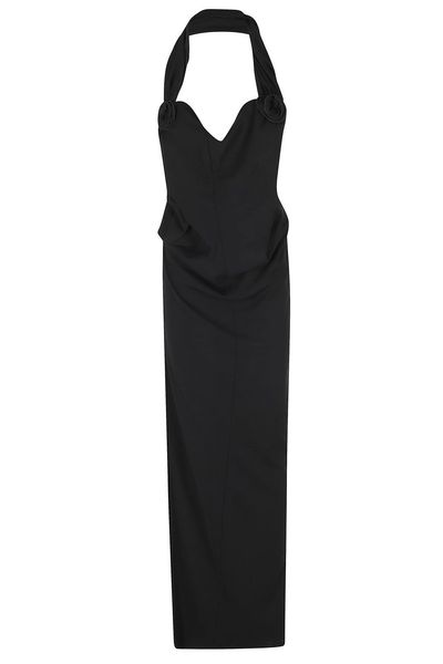 Magda Butrym Draped Halter Maxi Dress