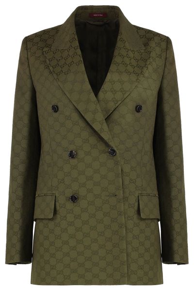 Gucci Double Breasted Button-Up Blazer