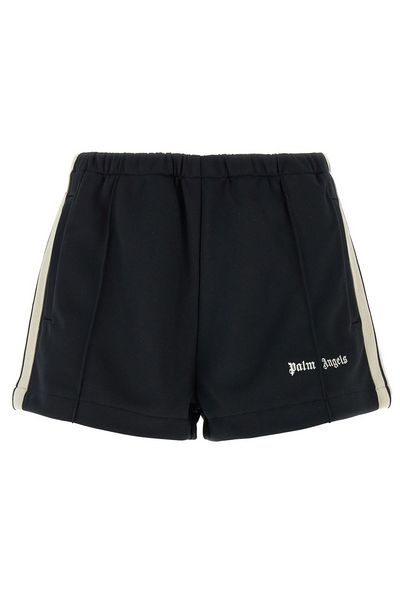 Palm Angels Logo Embroidered Stripe Detailed Shorts
