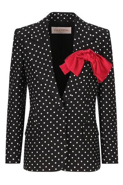 Valentino Supergran Polka-Dot Printed Blazer