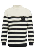 Balmain Logo Patch Striped Jumper
