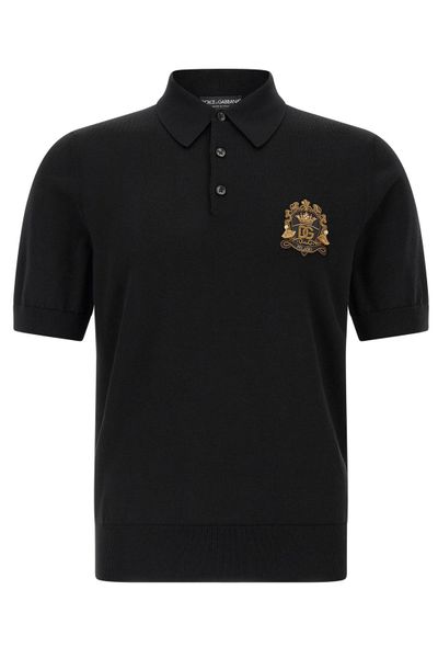 Dolce & Gabbana Logo Detailed Short Sleeved Polo Shirt