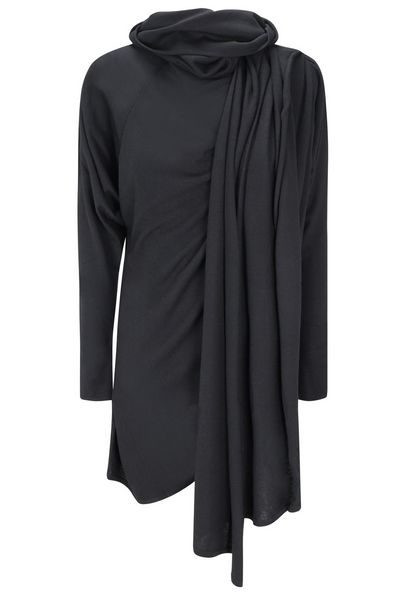 Saint Laurent Long-Sleeved Hooded Dress