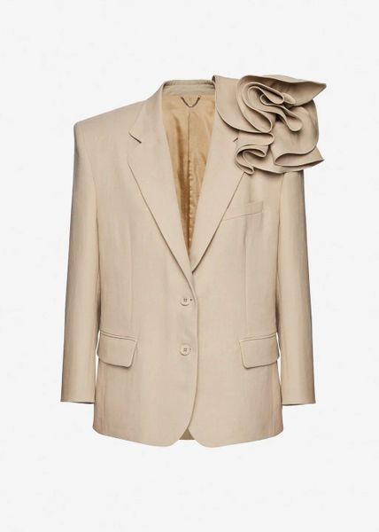 Magda Butrym Ruffled Shoulder Blazer