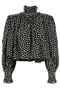 Chloé Maxi Gathered High-Neck Blouse