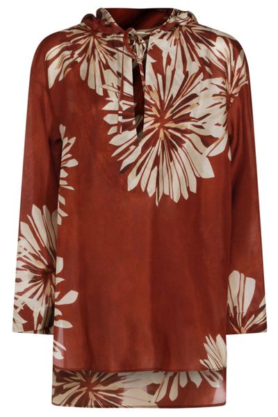 Brunello Cucinelli Bloom Print Pongee Shirt