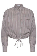 Brunello Cucinelli Striped Drawstring Shirt
