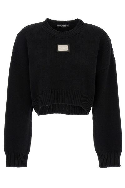 Dolce & Gabbana Logo Plaque Knitted Jumper