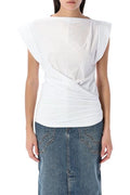 Isabel Marant Maisan Cap-Sleeved Top