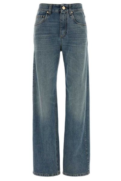 Brunello Cucinelli High-Rise Straight-Leg Jeans