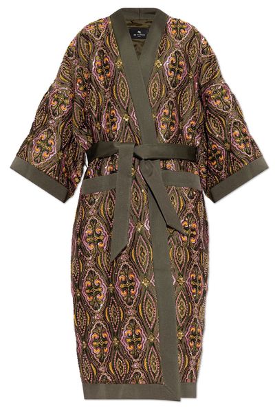 Etro Belted Patterned Coat