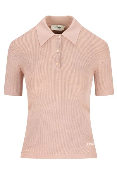 Fendi Short Sleeved Knitted Polo Jumper