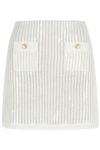 Self-Portrait Sequin Crochet Mini Skirt